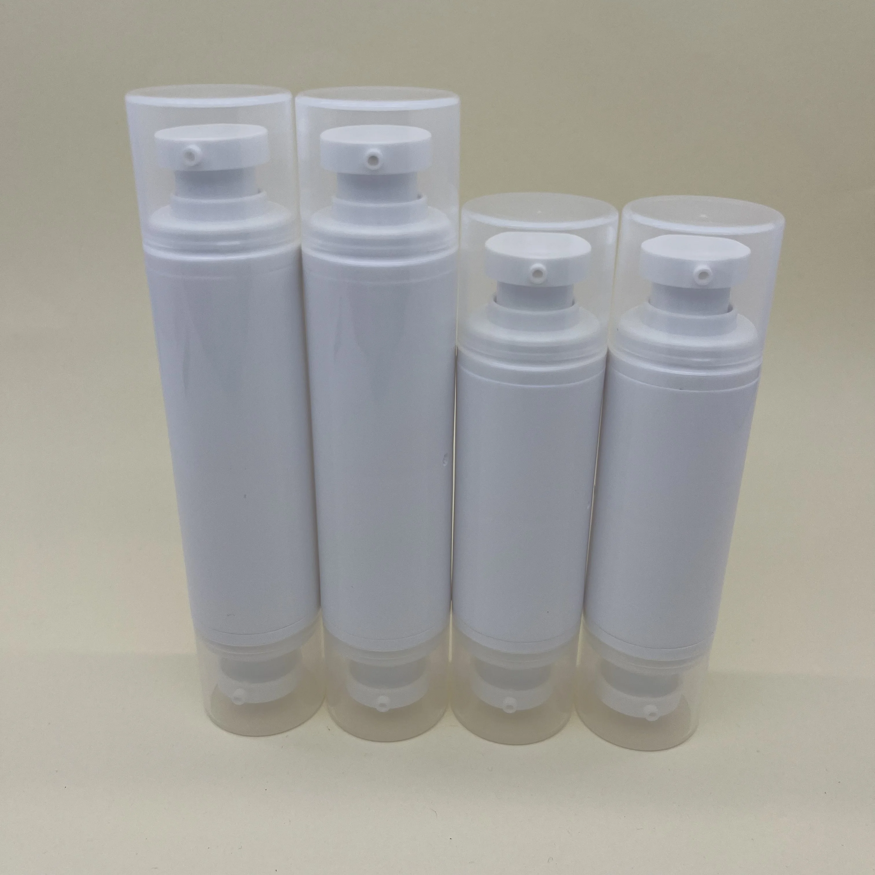 In stock 5ml 10ml double end airless plastic lotion serum cream bottle serum lotion pump dispenser airless bottle