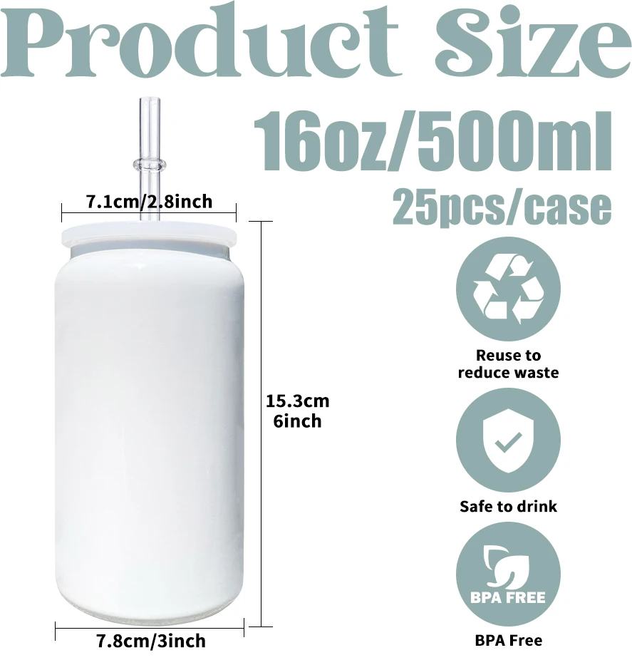 New RTS USA Warehouse 16oz White Candy Colors Blank Sublimation  Vacuum Insulated Stainless Steel Soda Beer Can Tumbler Cups
