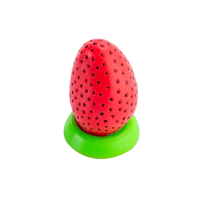 Suction Cup Strawberry Dildo Male Butt Plug Female G-Spot Stimulator Sex Toy Anal Expansion