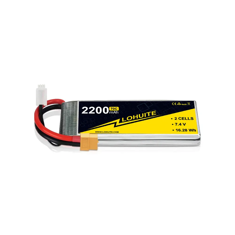2S 7,4 V 2200mah Lipo аккумулятор 50C с разъемом Deans для автомобиля Losi
