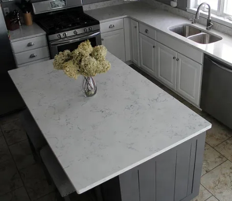 Carrara White Newest Competitive Solid Surface Sheet Quartz Stone Slabs Kitchen Table