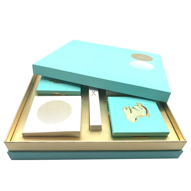 New stylish custom color cardboard paper packaging gift box for moon cake