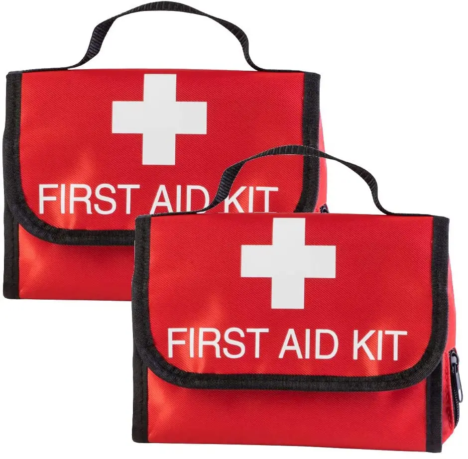 Ori-Power Small Red First Aid Bag Empty Travel First Aid Kit Pouch Compact Rescue Storage Survival Medicine