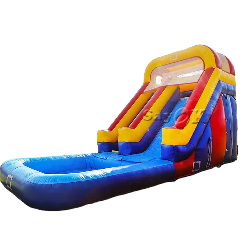 2021 Cheap Commercial Indoor Mini Backyard Rainbow Inflatable Water Slide