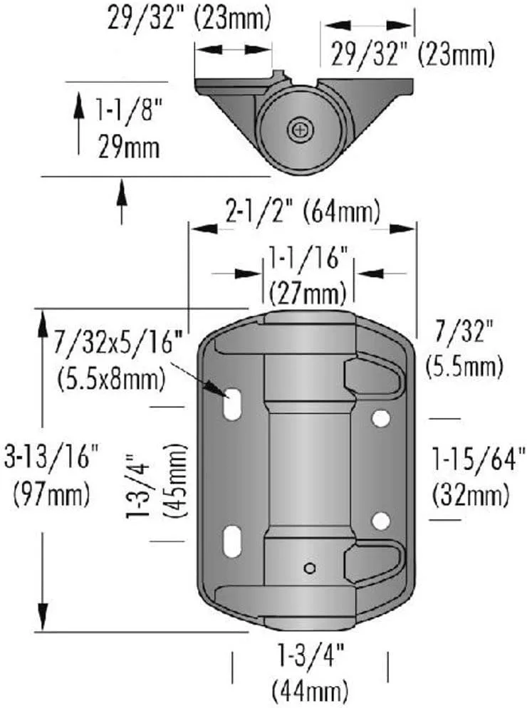 Narrow Spring Hinge for Metal Wood or Vinyl Gates