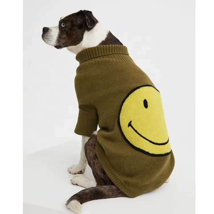 Custom knitted dog sweater pet clothes designer dog clothing pet clothes sweater designer clothing for dogs
