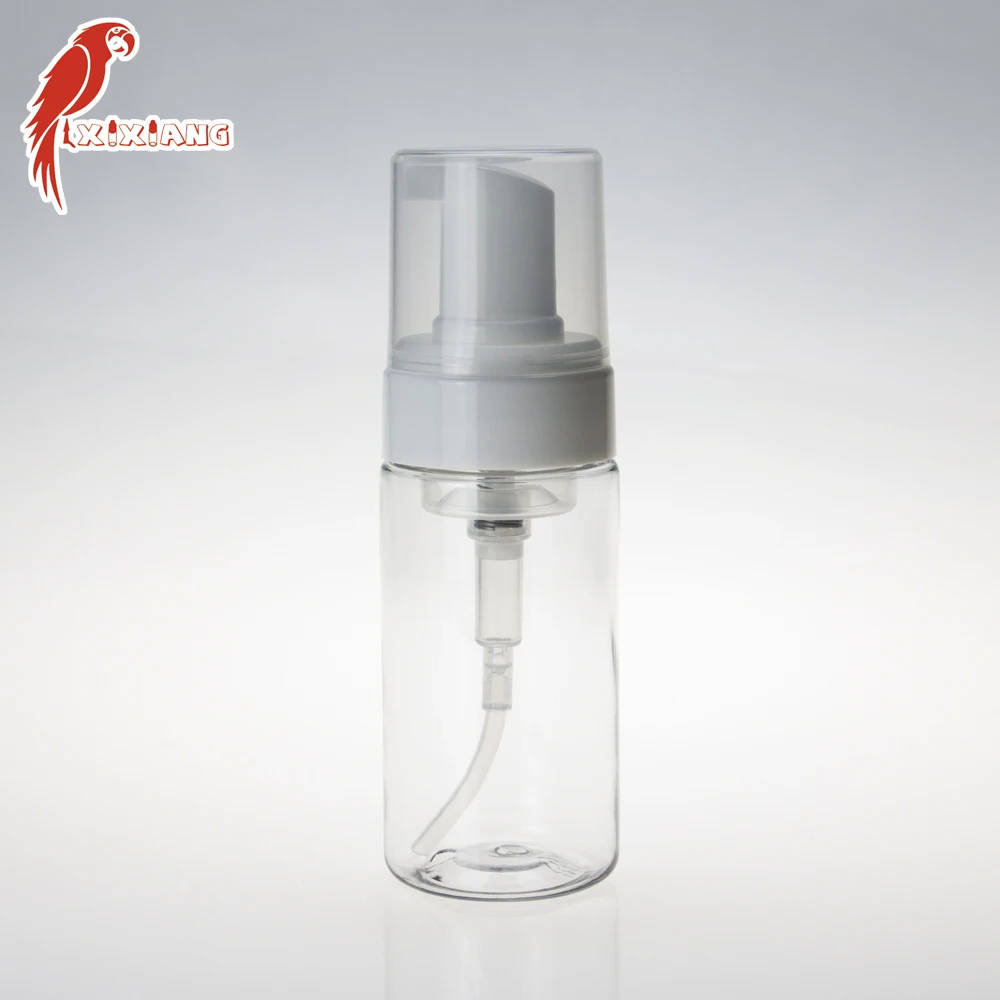 
100ml 150ml 200ml Gold silver top foaming cleanser, self tannning eraser plastic foam pump bottle 