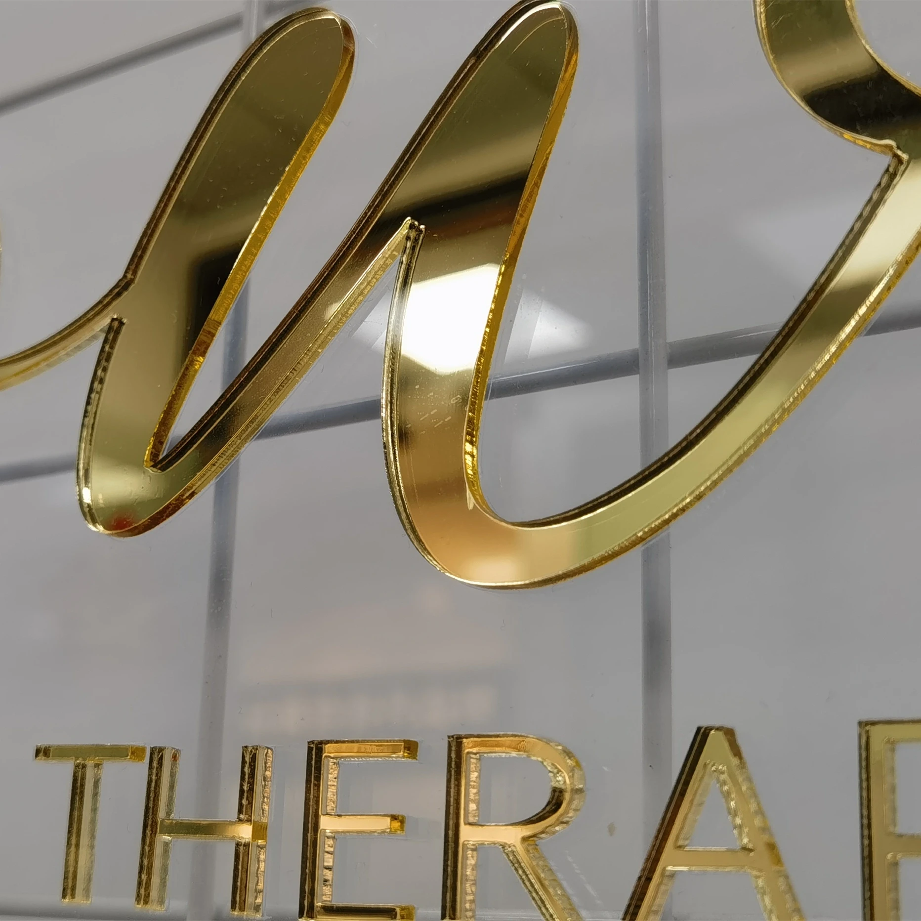 Business Letter Logo Customized Golden Stainless Steel Channel Letter Sign Gold 3d Metal Name Custom Letter