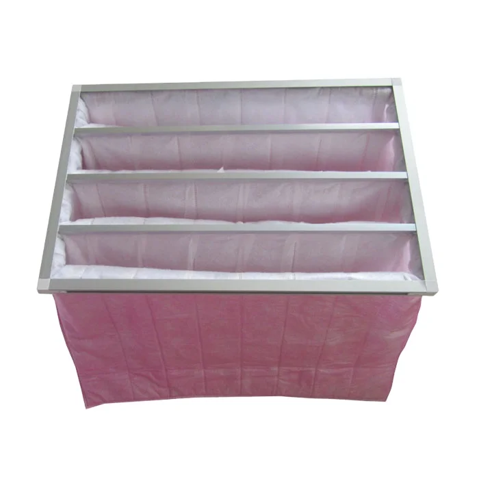 Dust collection synthetic fiber bag air filter for clean room