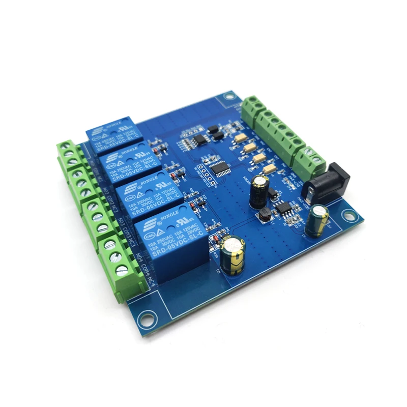 Modbus-Rtu7-24V четырехходовой релейный модуль Переключатель входного выхода Rs485/ttl анти-обратная поддержка BOM