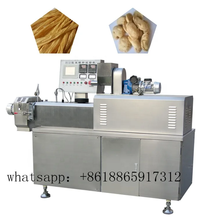 Vegan Meat Food Soya Chunks Textured Artificial Extruder Making Machine Production Plant