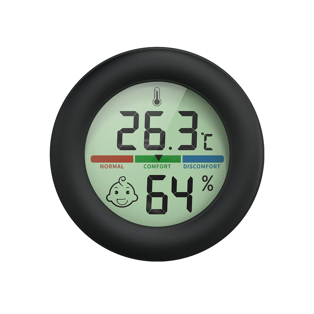 Smiling Face KD70  Household Temperature and Humidity Meter Cross Border with Button Indoor Temperature Meter