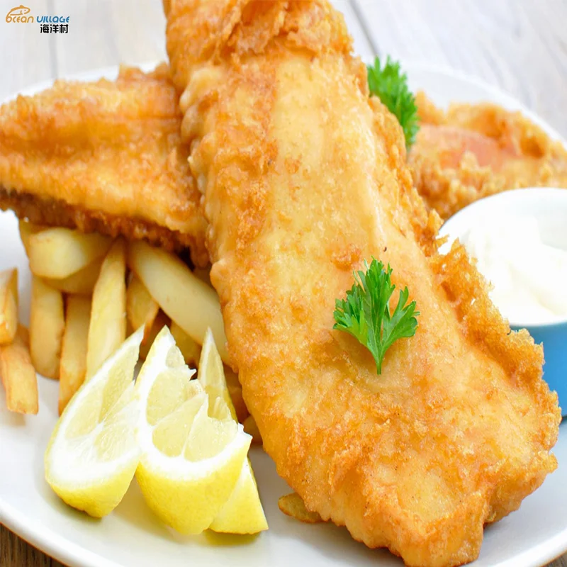 Shandong Ocean Village Food 2022 Cheap Price Raw Panko Coated Pollock Fillets Crumbed Whiting Fillets For Breakfast