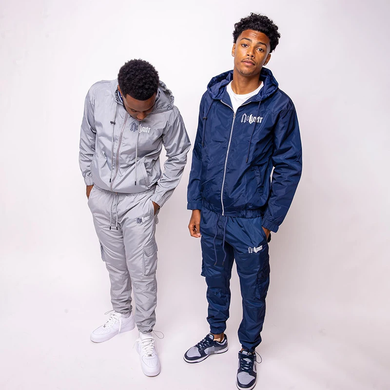 Luxury Joggers Men Tracksuit Manufacturers,Nylon Custom Jogging Track Suit Men,Custom Blank Windbreaker Nylon Tracksuit for Men