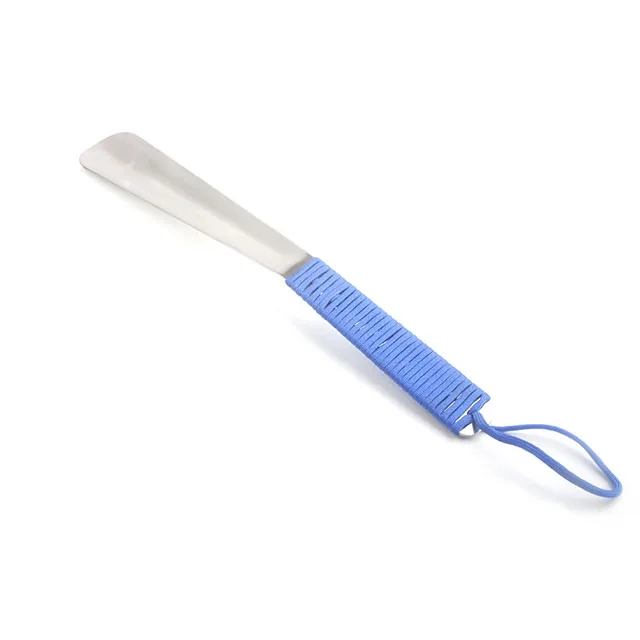 Small Shoes Horn Simple Flexible Fashion Plastic shoehorn Solid Color Easy Reach Flexible Handle Aid Slip