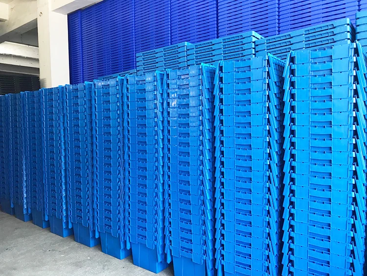 Пластиковая коробка с логотипом на заказ и большим размером на заказ, большая перемещающаяся логистическая пластиковая коробка 610x400