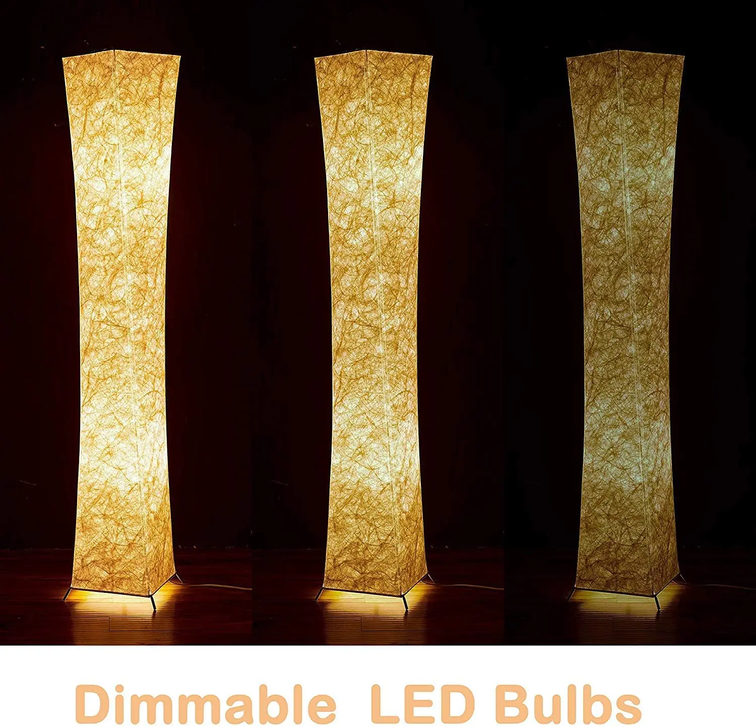 
EEA Twist Tower Modern Fabric RGB Dimmable Smart LED Floor Lamp for Living Room 