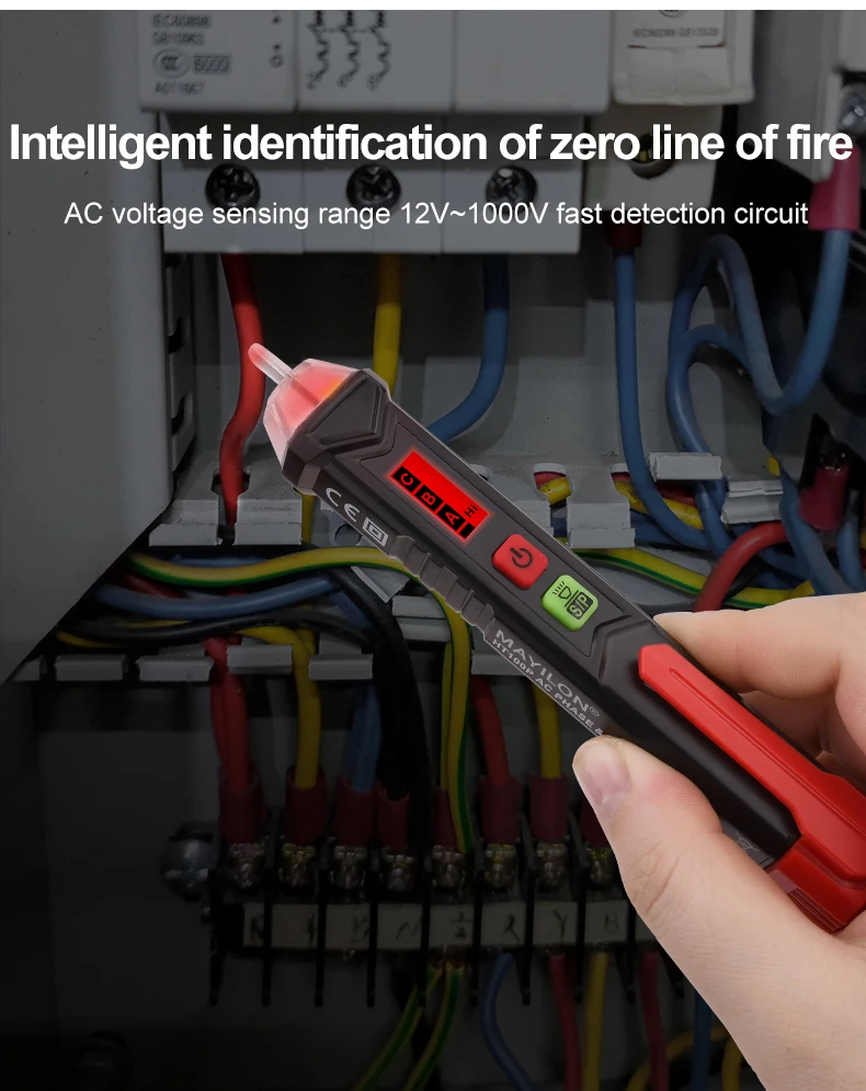 MAYILON  Ht100p Phase Non Contact Voltage Tester With Lcd Display Ac12v To 1000v Buy Phase Non Contact Detector