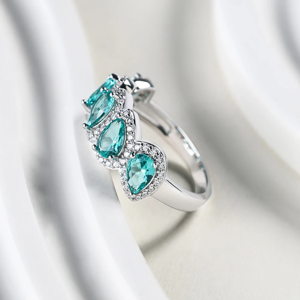 Обручальные кольца из серебра 925 пробы с изумрудом витые овальные фианиты позолоченные ювелирные изделия 14 карат швейцарские дизайнерские драгоценным камнем