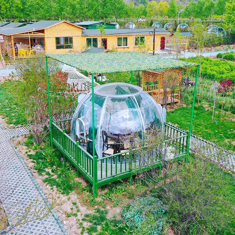High Quality Outdoor Prefabricated Modular Clear Dome House with Sliding Door