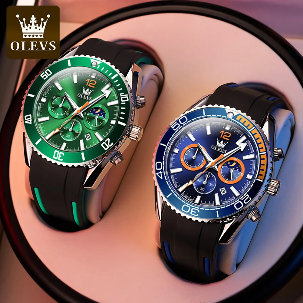 OLEVS 9916  Watches Custom Logo  Small Order Large Dial Date Men Luxury Brand  Sports Quartz Wrist Watch