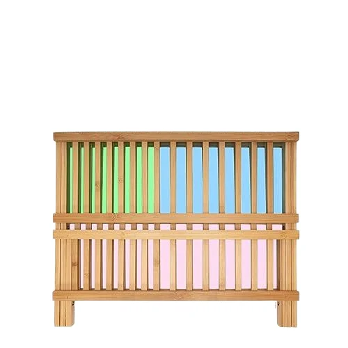 Bamboo 3-layer Large Foldable Drying Rack with Cutlery Rack Suitable for Kitchen Plates Cups and Cutlery Storage Holders & Racks