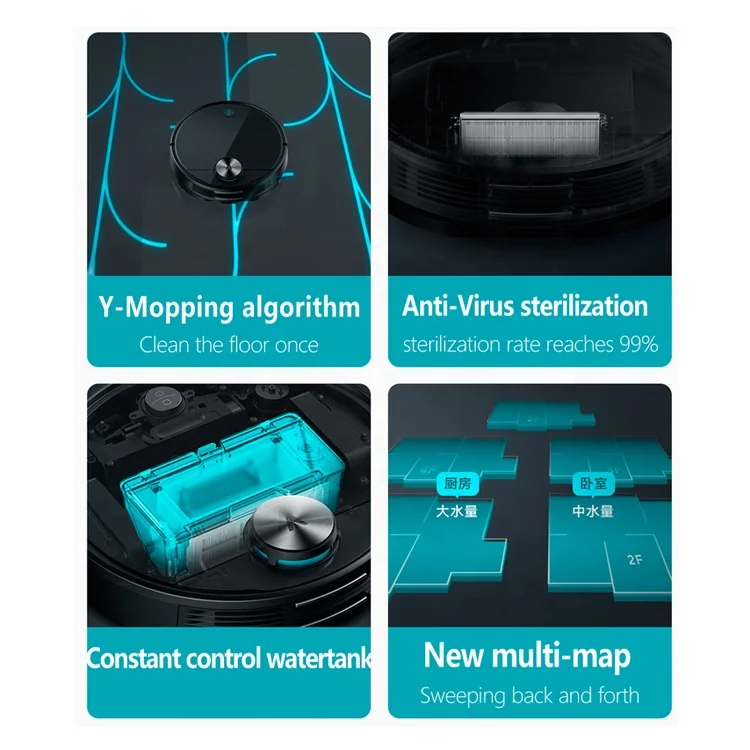  Робот-пылесос Xiaomi Viomi V3 4900 мА · ч 2600