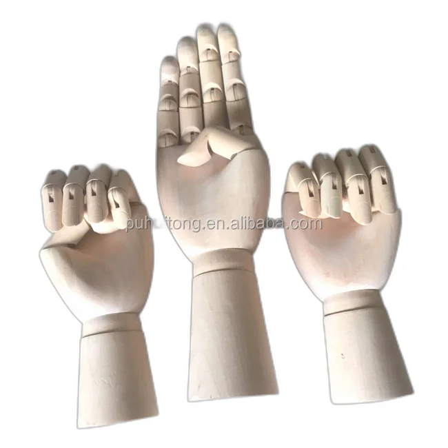 Display Wood hand with screw M10/M6