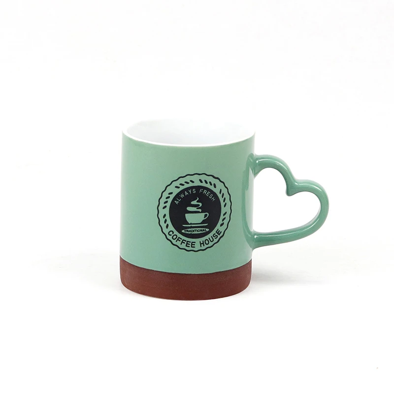 Fancy design color glazed modern mug decal printing  personality ceramic coffee mug with handle