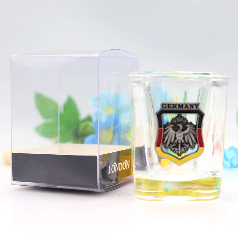 decoration souvenirs funny shot glass handmade mini wine shot glass custom pvc packaging shot glasses 50ml