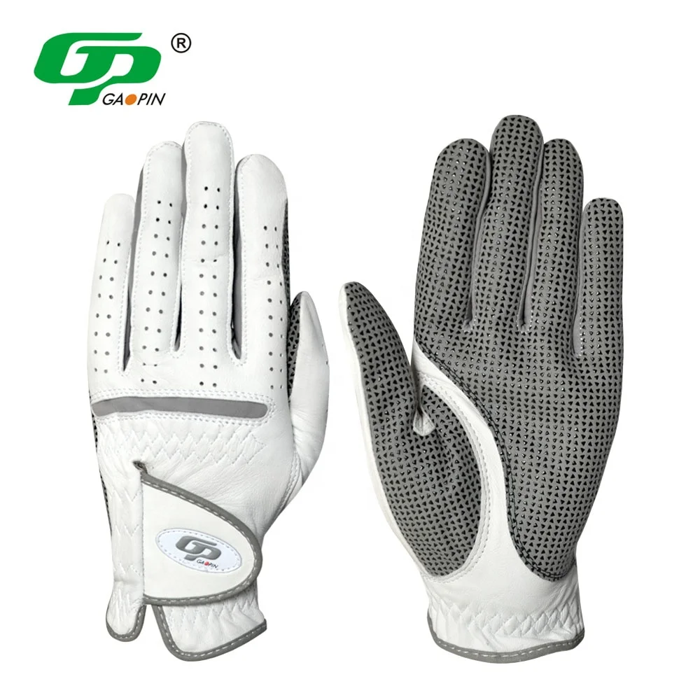 Premium Cabretta Genuine Leather Golf Glove Soft Breathable Anti-slip Sheep Skin Left Hand Custom Size Durable Golf Gloves