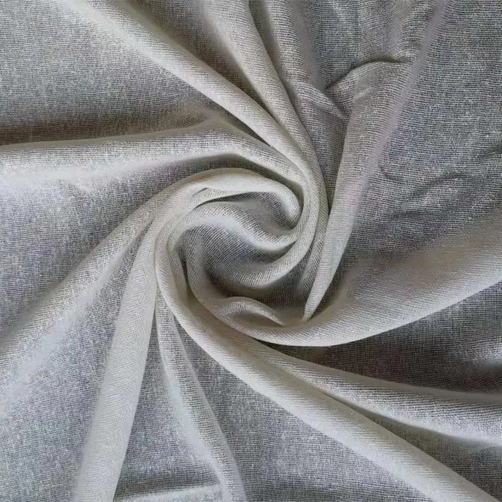 
100% silk noil poplin fabric 