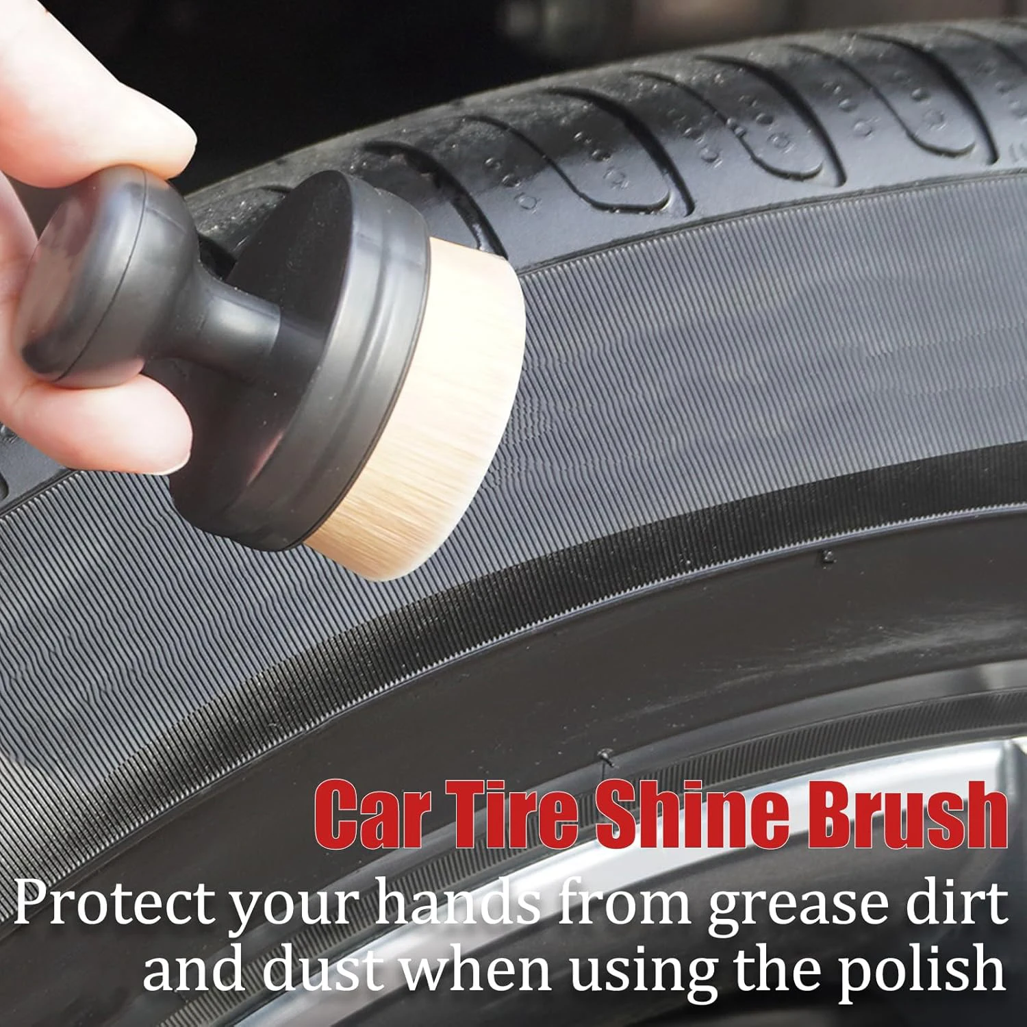 Wholesale High Density Premium Trim Dressing Applicator Brushes PP Auto Detailing Cleaning Car Brush for Detailing