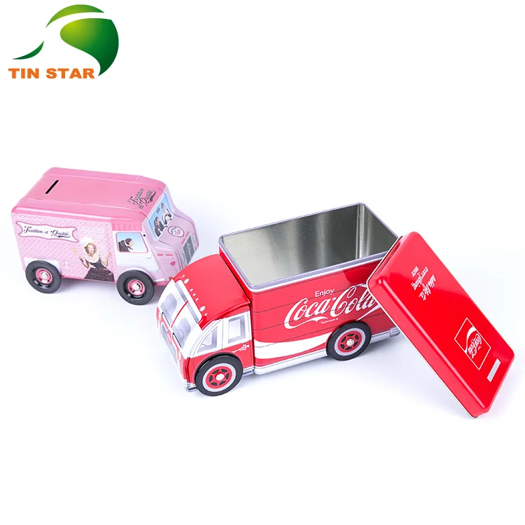 18 Year manufacturer oem car shape tin coin piggy bank tin