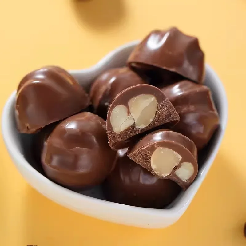 Meijii Flavored Chocolate Almond Filled Macadamia Nuts 58g Solid Snack Gift for Children Girlfriend Additional Candy Ingredient
