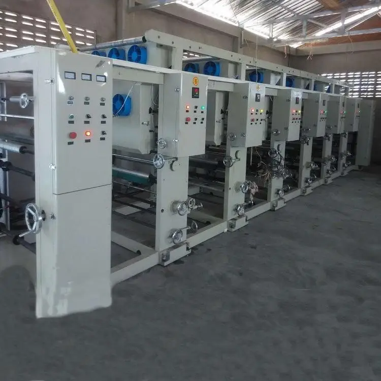 
wholesale price of 2 color 4 color 6 color offset online film gravure shopping bag film printing machine 