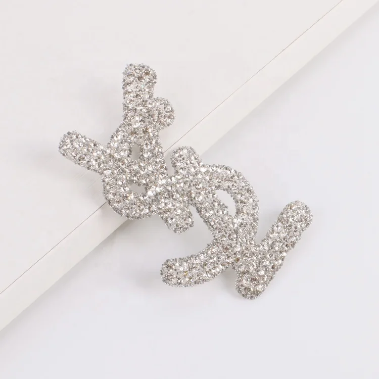 Accept custom hot Fix 3D Crystal Rhinestone Alphabet Decal patch