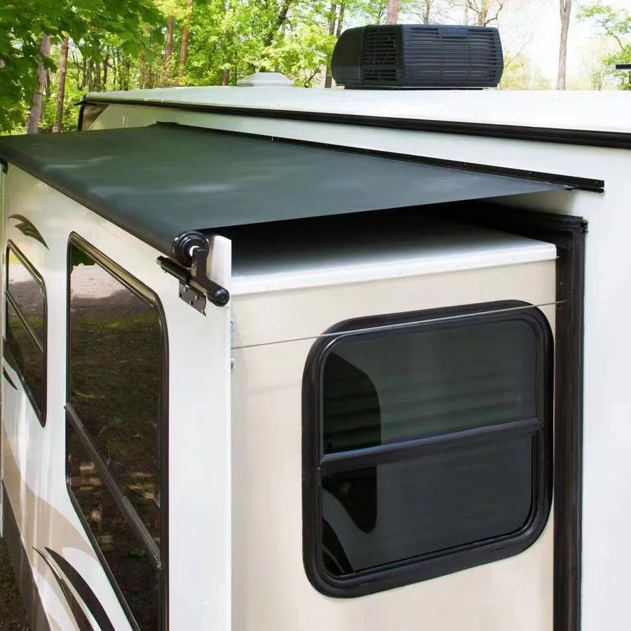 Aluminum alloy frame  motorhome parts RV expansion cabin awning caravan AUTO manual PVC awning with remote control