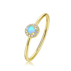 Fashion beautiful design sterling silver opal gemstone ring midi finger adjust gold ring designs