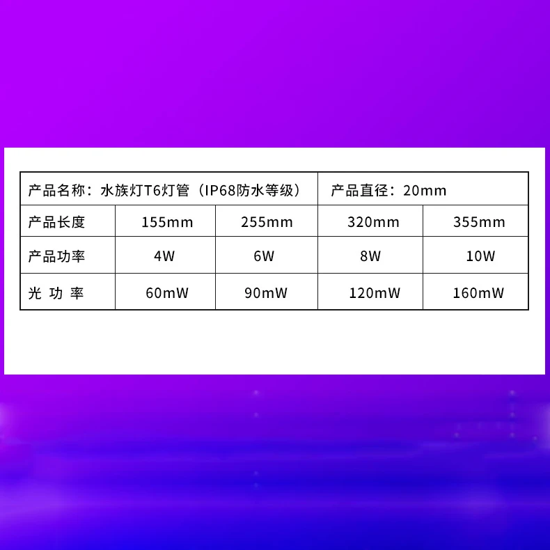 Аквариумная ультрафиолетовая лампа UVC Световая трубка бактерицидная удаление водорослей стерилизация дезинфекция стерилизатор светодиод