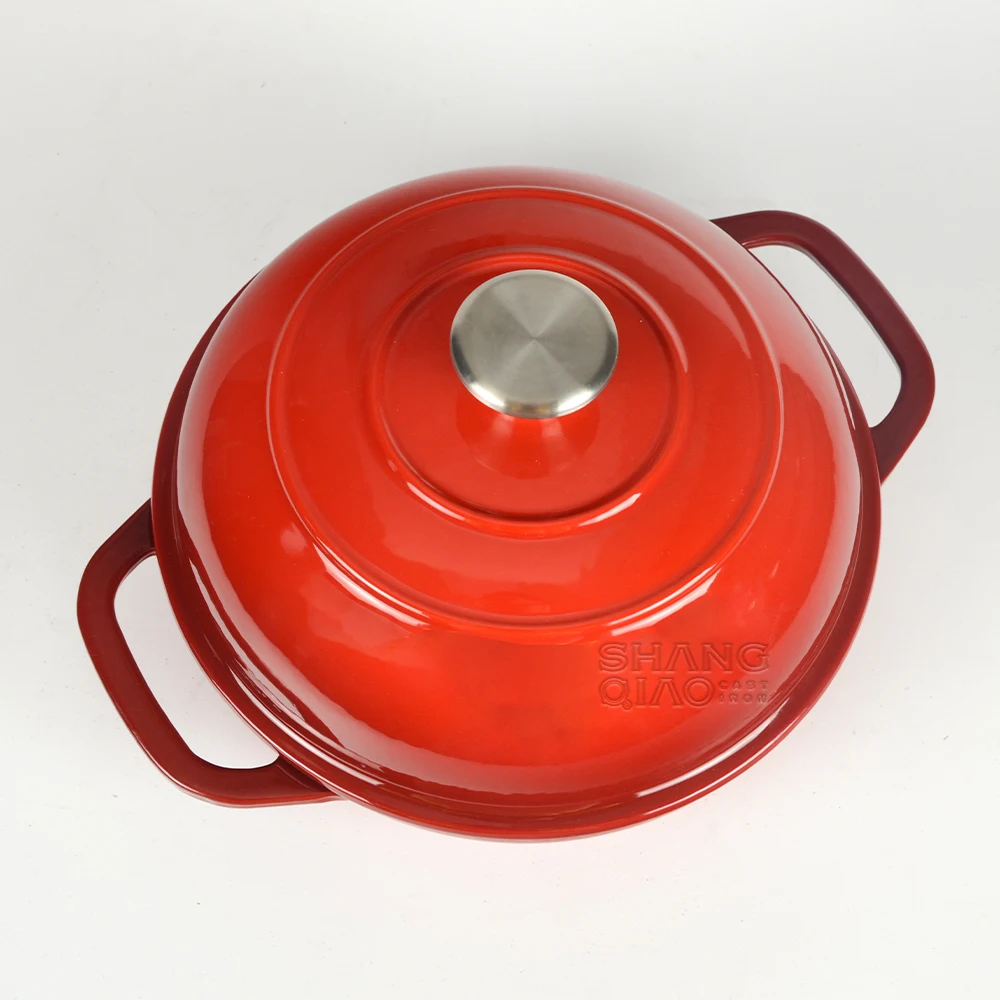 Heavy Duty Home Cooking Cast Iron Bread Baking Pan Enamel Cast Iron Round Shape Bread Oven