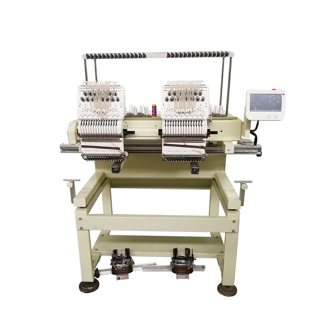 
new 12 needles computer 2 heads embroidery machine with great price 