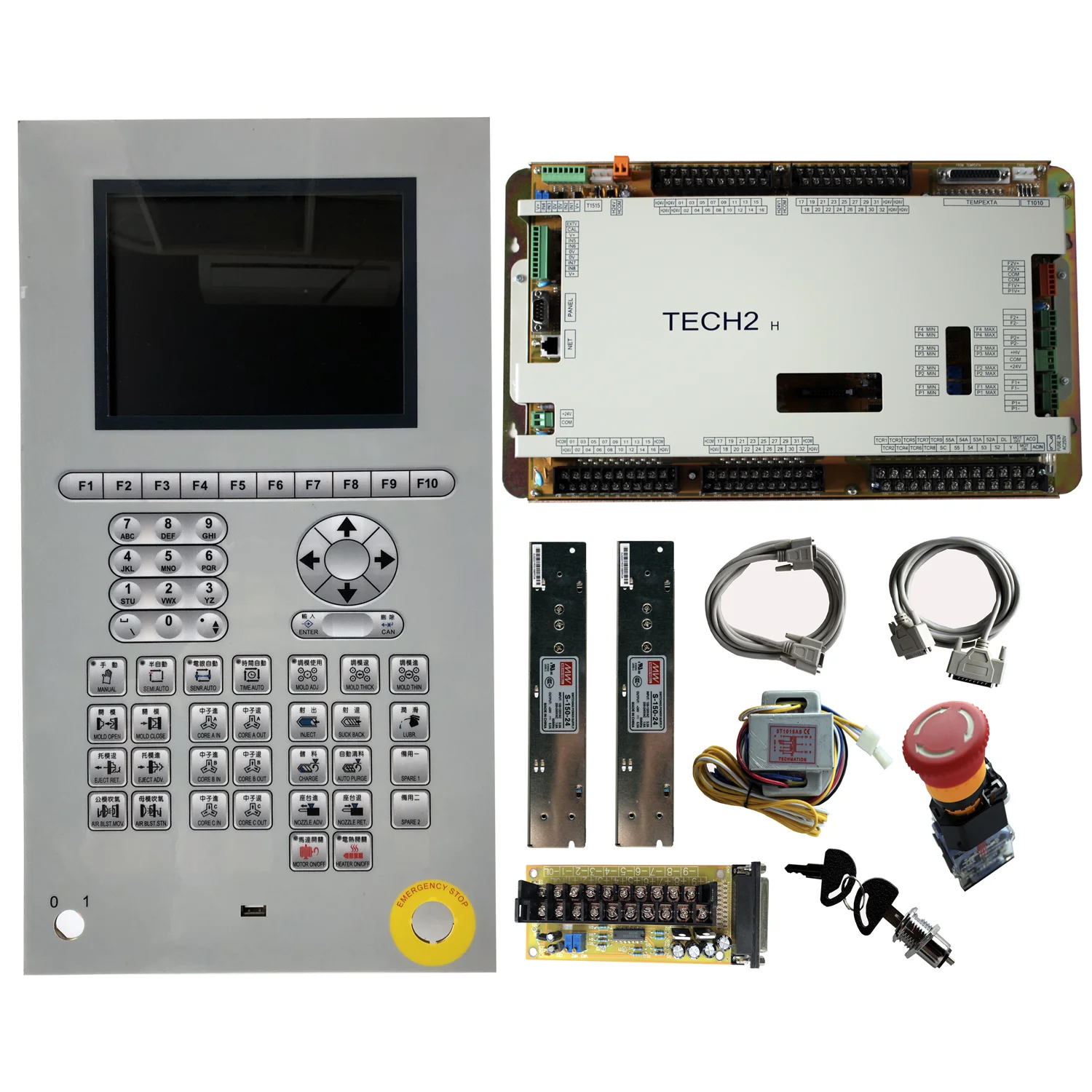Techmation  control system for plastic  injection molding machine ,  Techmation PLC