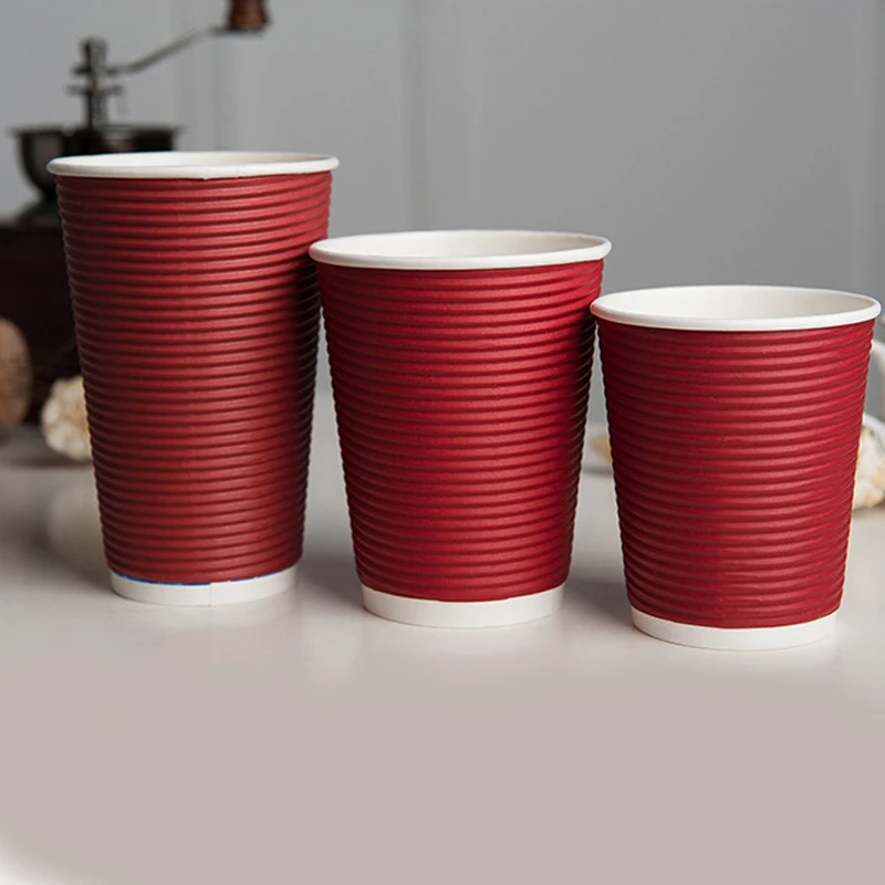 Wholesale corrugated coffee customized insulation paper cup