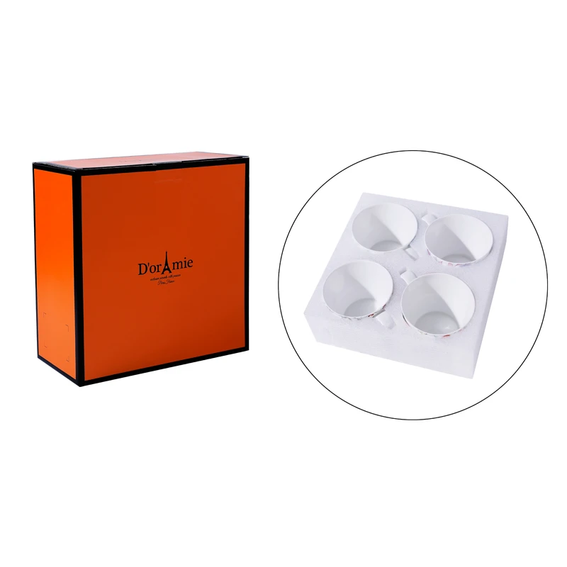 MG59 Ceramic Bone China Tea Cup Coffee Mug Gift Set with Color Box Gift Box