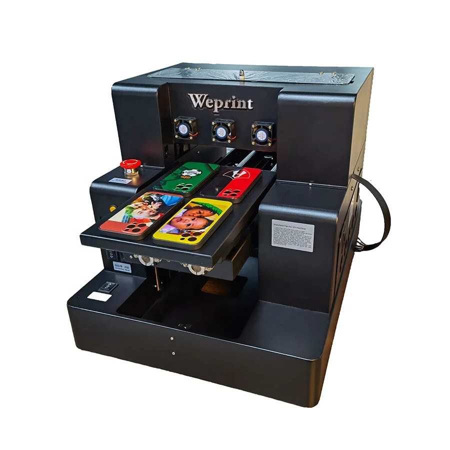 Digital 6 Color Mini Size Direct DIY Pen Id Card CD PVC Glass Leather Metal Wood Phone Case Led Ink Jet Flatbed Uv Printer A4