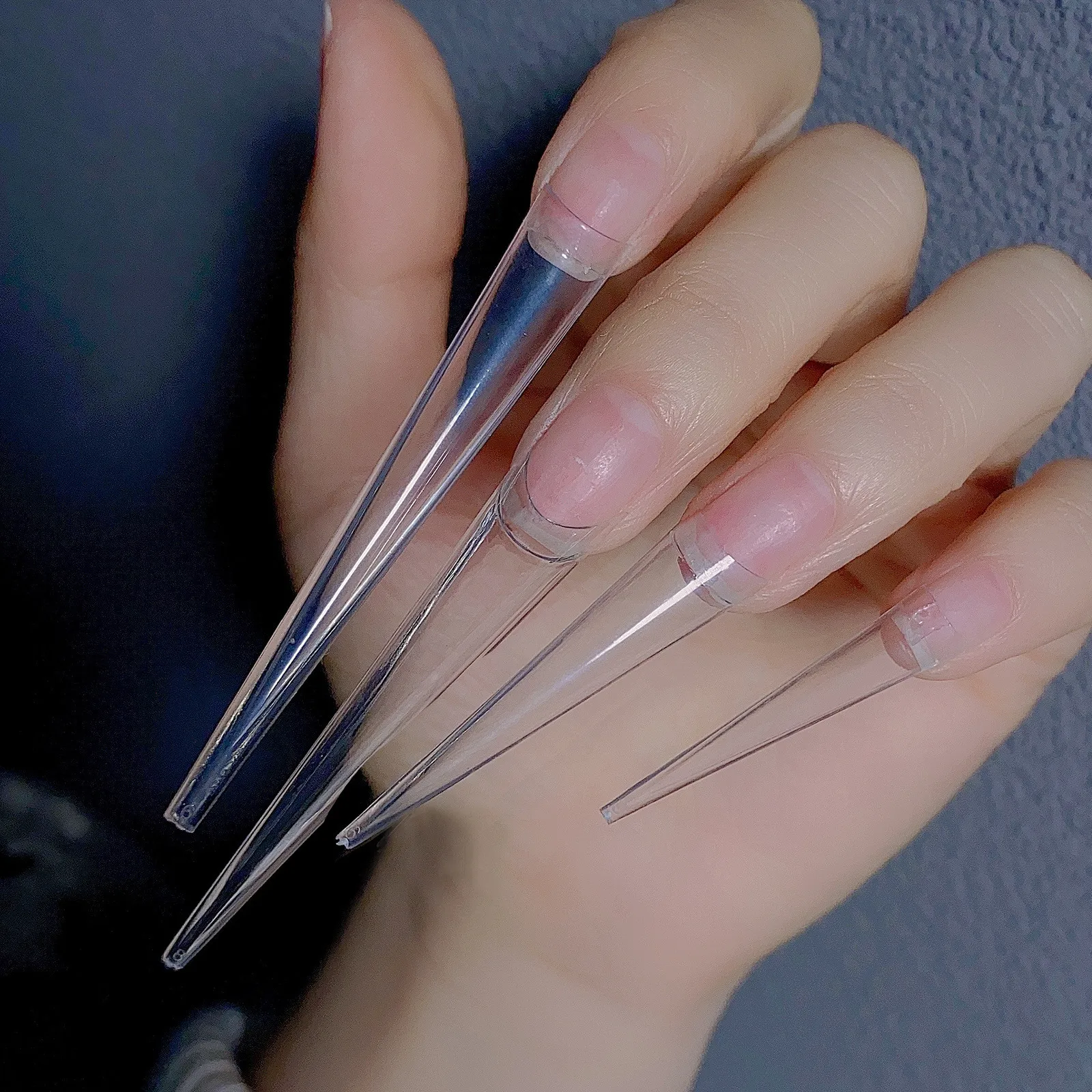 Newest Arrival 4XL Pointed Sharp False Nails XXL Stiletto Nail Tip 500 pcs Clear Long Point Artificial Nails