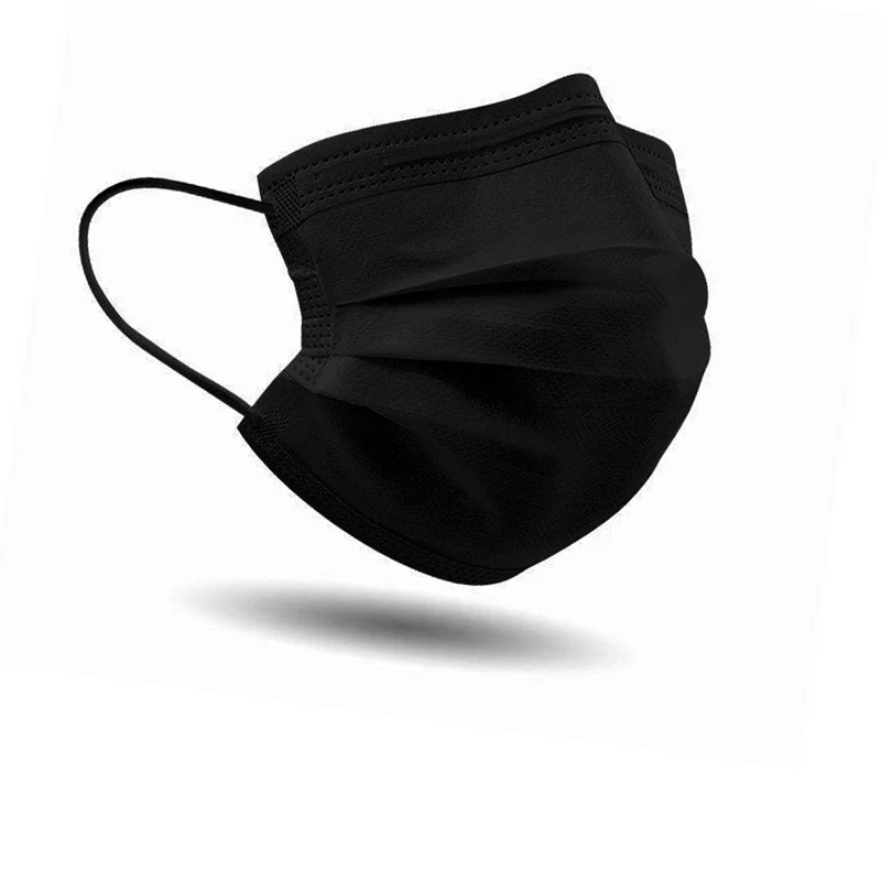Medical Hospital Surgical 3 Ply Face Mask Earloop Black masque chirurgical mask