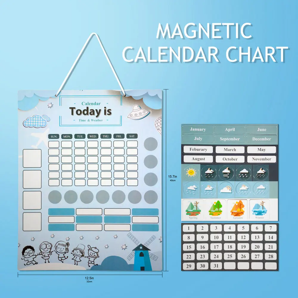 My Weather Calendar Learning About Today Magnetic Chart for Kids Monthly Calendar