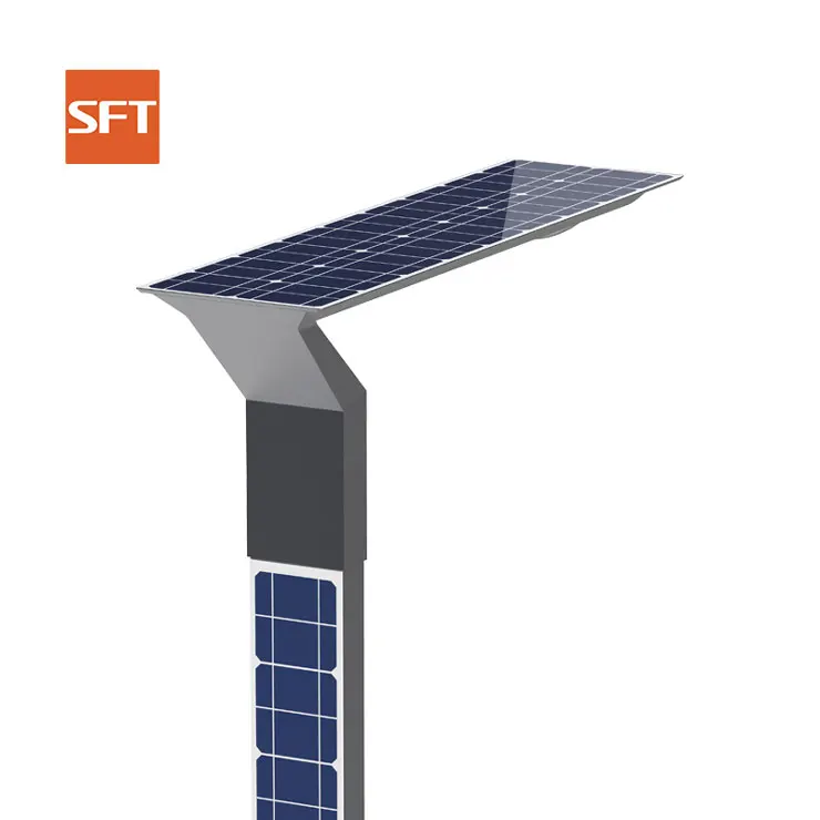 Wind resistant Vertical solar Solar Street Light Outdoor Emergency Light with PIR Motion Sensor All-in-one Street Lamp